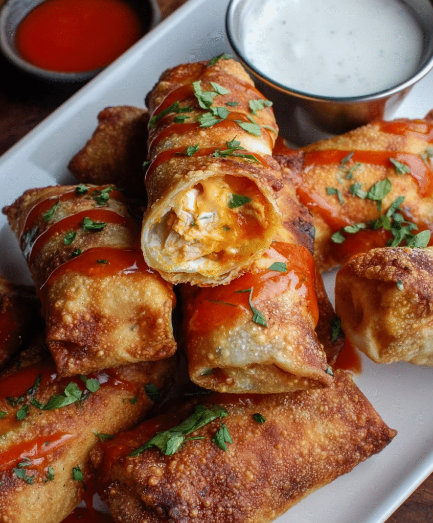 Buffalo Chicken Egg Rolls