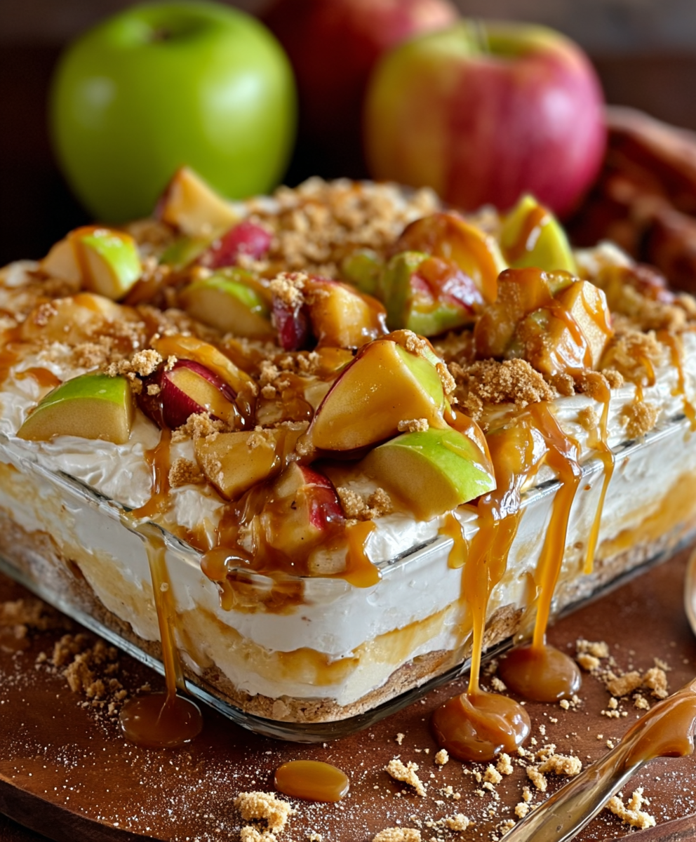 Caramel Apple Pudding Dessert