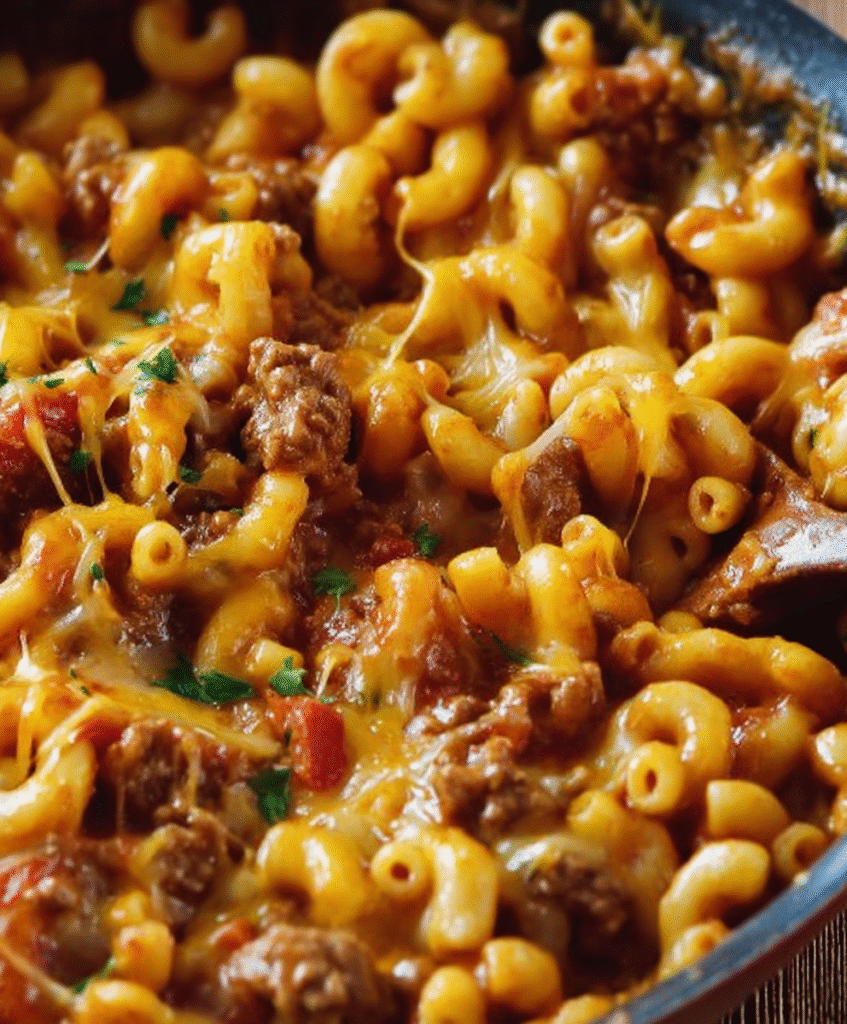 Cheesy Chili Mac Delight