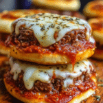 Cheesy Double-Decker Pizza Burgers