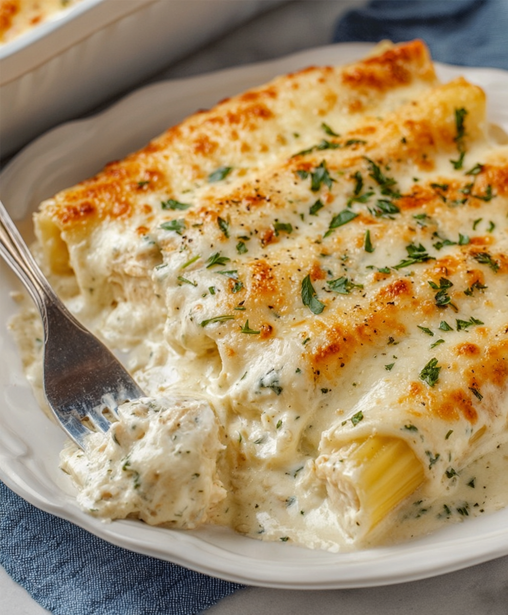 Chicken Manicotti Alfredo