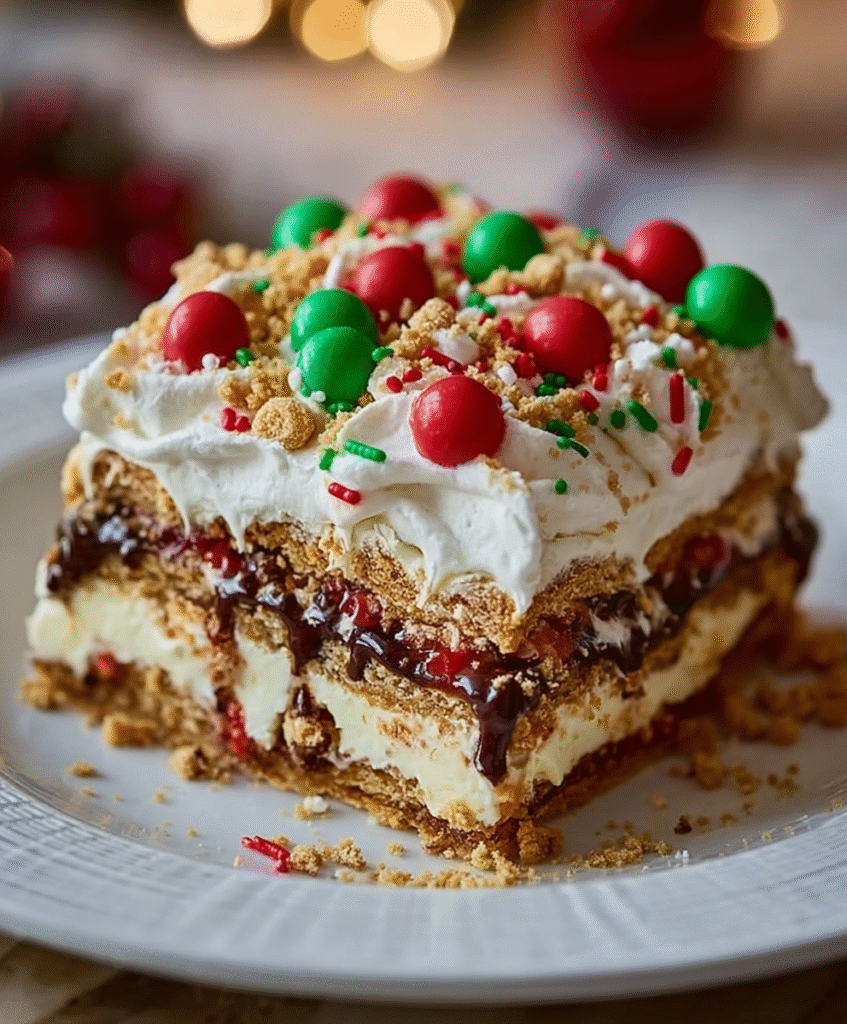 Christmas Cookie Lasagna