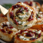 Christmas Cranberry Feta Pinwheels