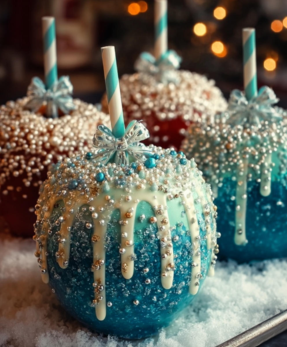 Christmas Frozen-Inspired Candy Apples