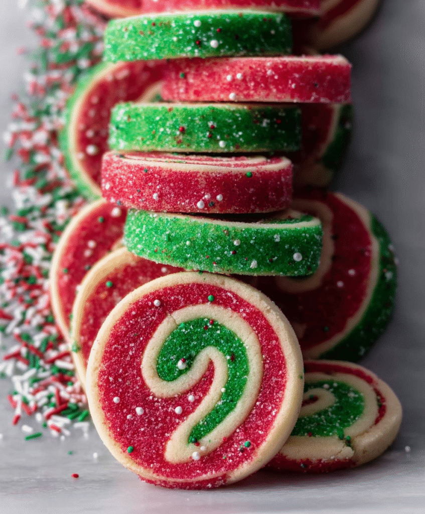 Christmas Pinwheel Sugar Cookies