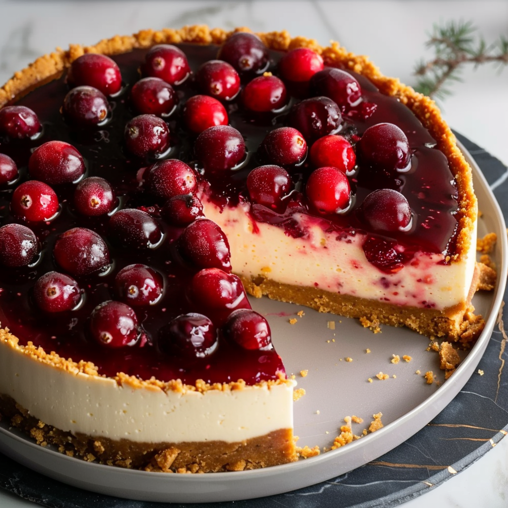 Cranberry Orange Cheesecake