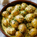 Creamy Garlic Baby Potatoes