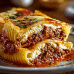 Creamy Ricotta Beef Stuffed Shells