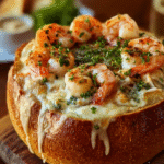 Creamy Stuffed Seafood Bread Bowl