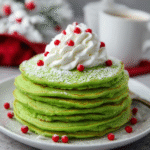 Fluffy Grinch Pancakes