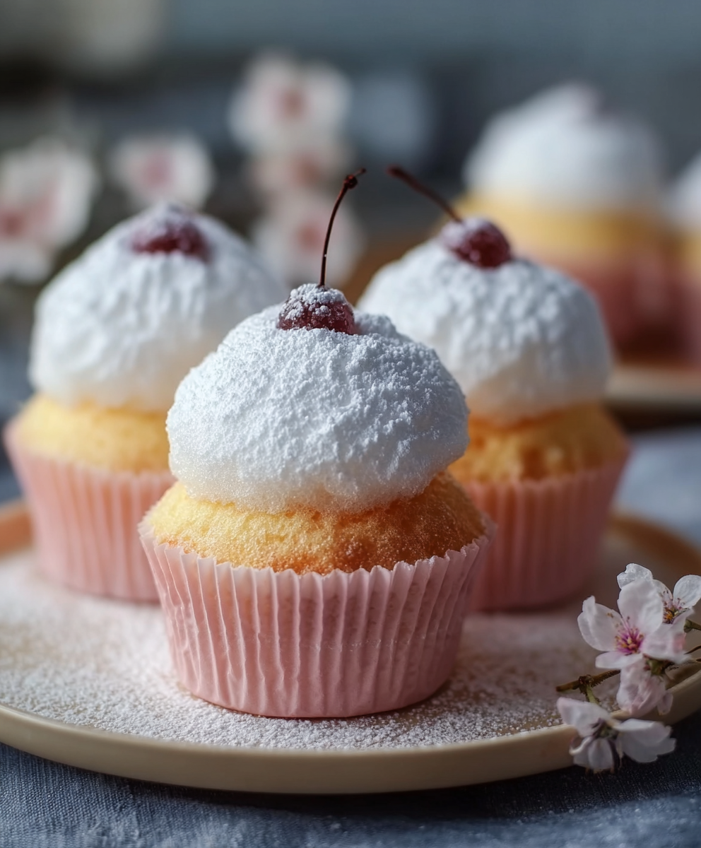 Fluffy Japanese Cotton Cupcakes