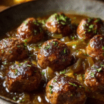 French Onion Meatballs
