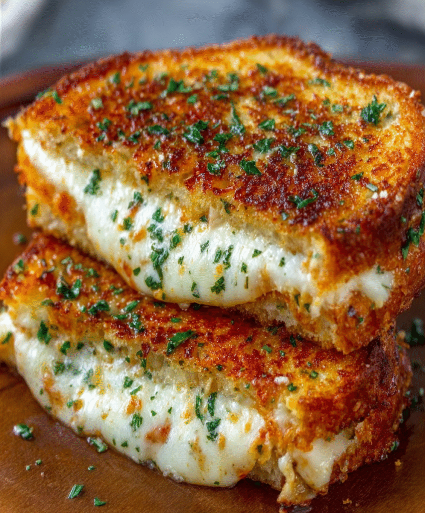 Garlic Bread Grilled Cheese Melt