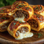Garlic Butter Cheeseburger Rollups