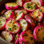 Garlic Herb Roasted Radishes