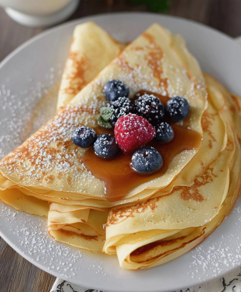 Golden Vanilla Breakfast Crêpes
