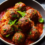 Juicy Italian Meatballs in Marinara Sauce
