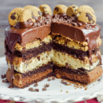 Layered Chocolate Cookie Dough Cake