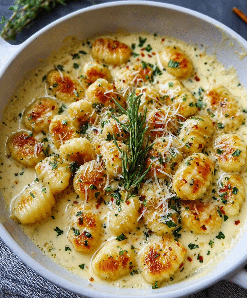 Millionaire Gnocchi in Creamy Parmesan Sauce