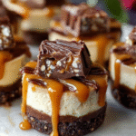 No-Bake Chocolate Caramel Cheesecake Bites