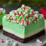 No-Bake Grinch Cheesecake Squares