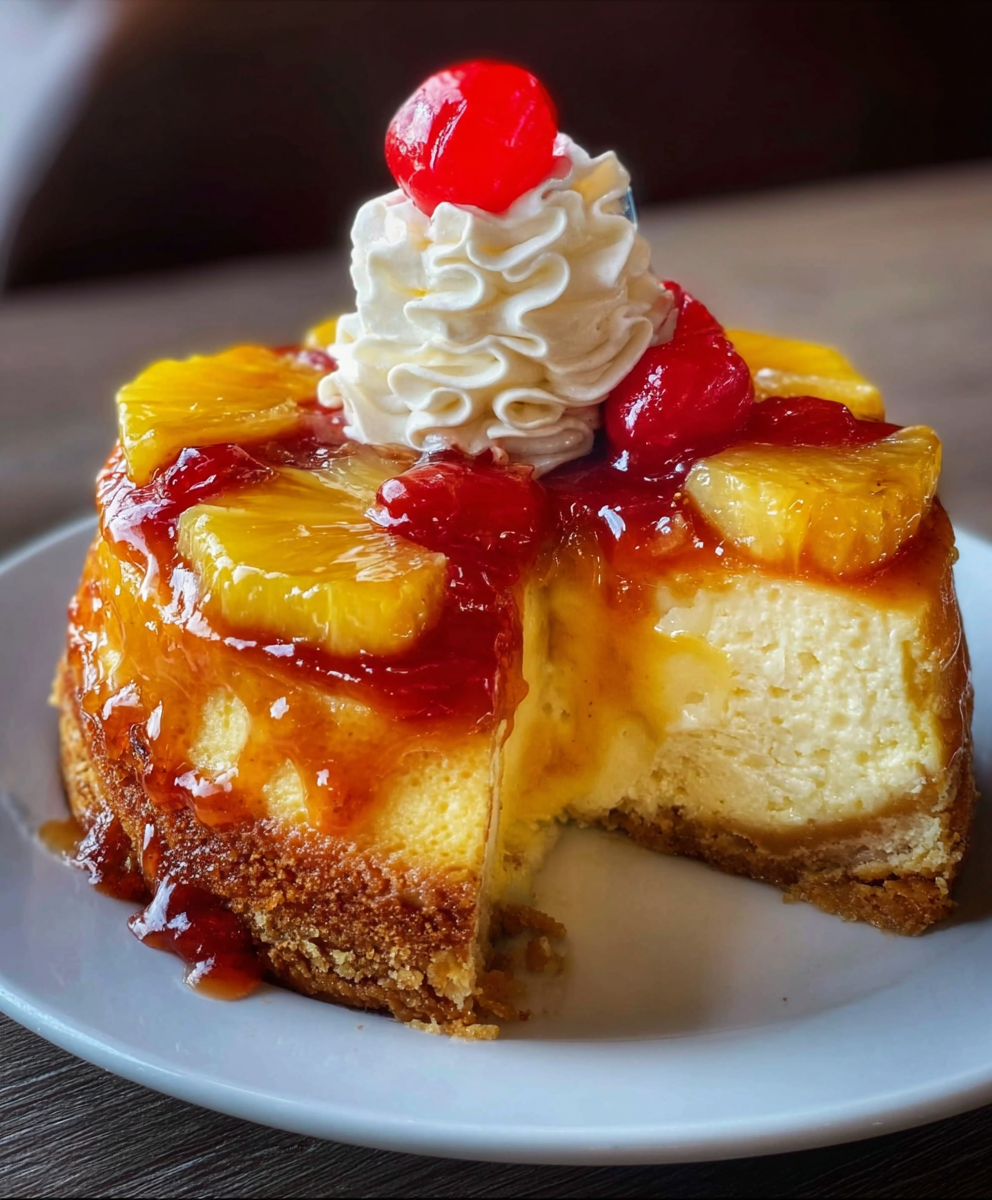 Pineapple Upside-Down Cheesecake