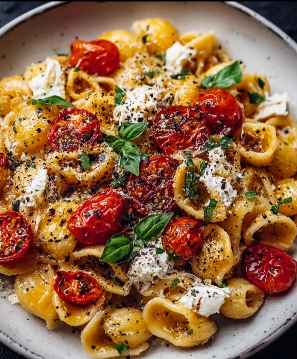 Roasted Tomato & Garlic Ricotta Pasta