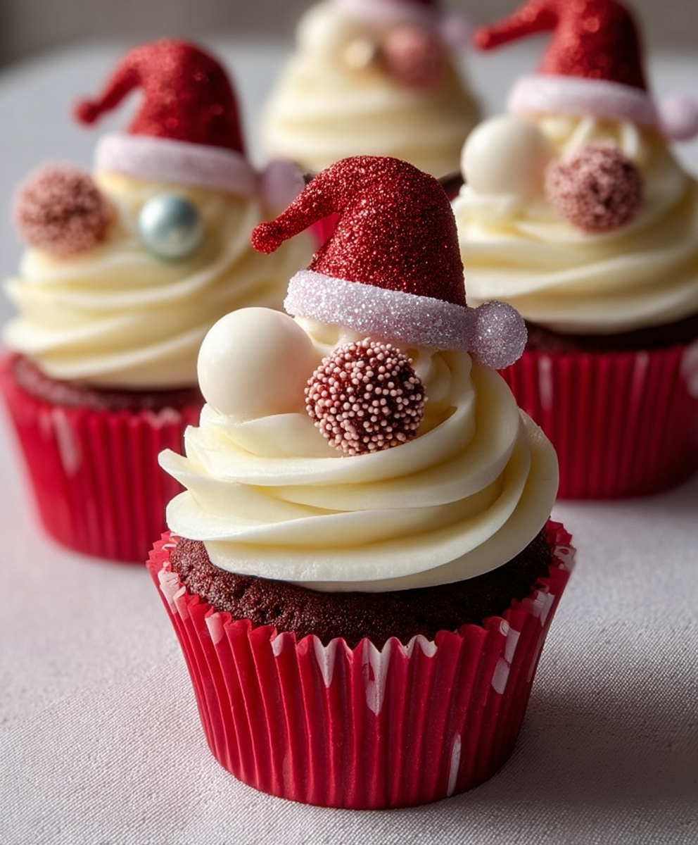 Santa Hat & Bauble Cupcakes