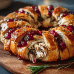 Savory Turkey & Cranberry Crescent Ring