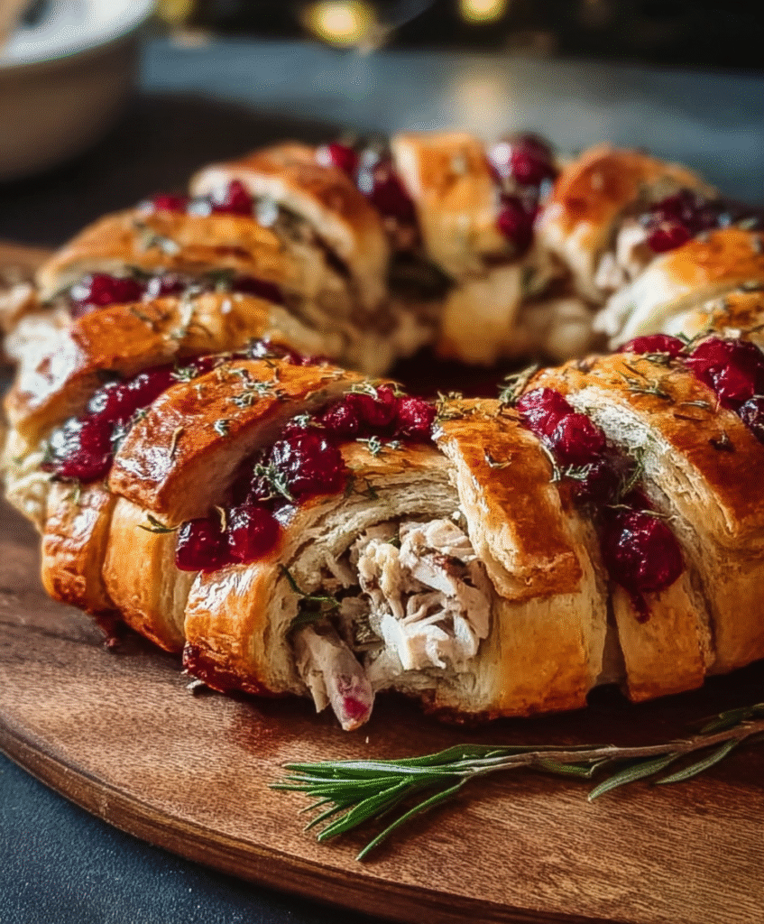 Savory Turkey & Cranberry Crescent Ring