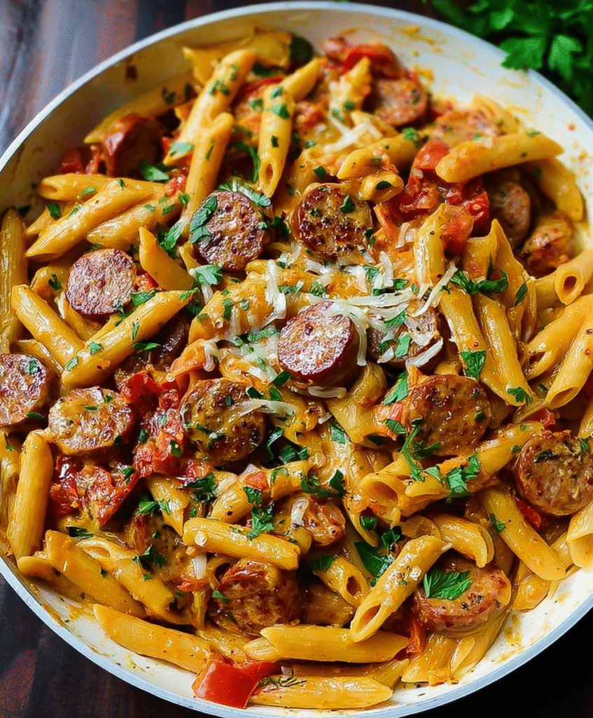Spicy Cajun Sausage Pasta