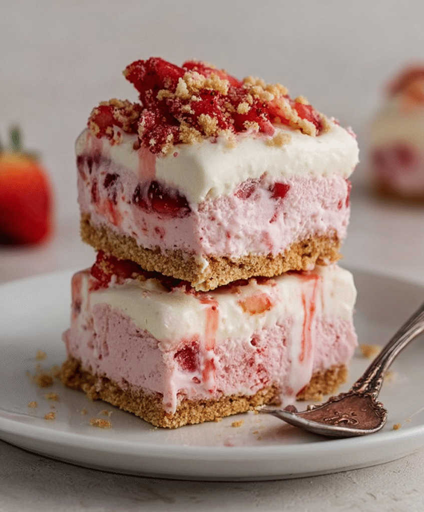 Strawberry Shortcake Ice Cream Bars
