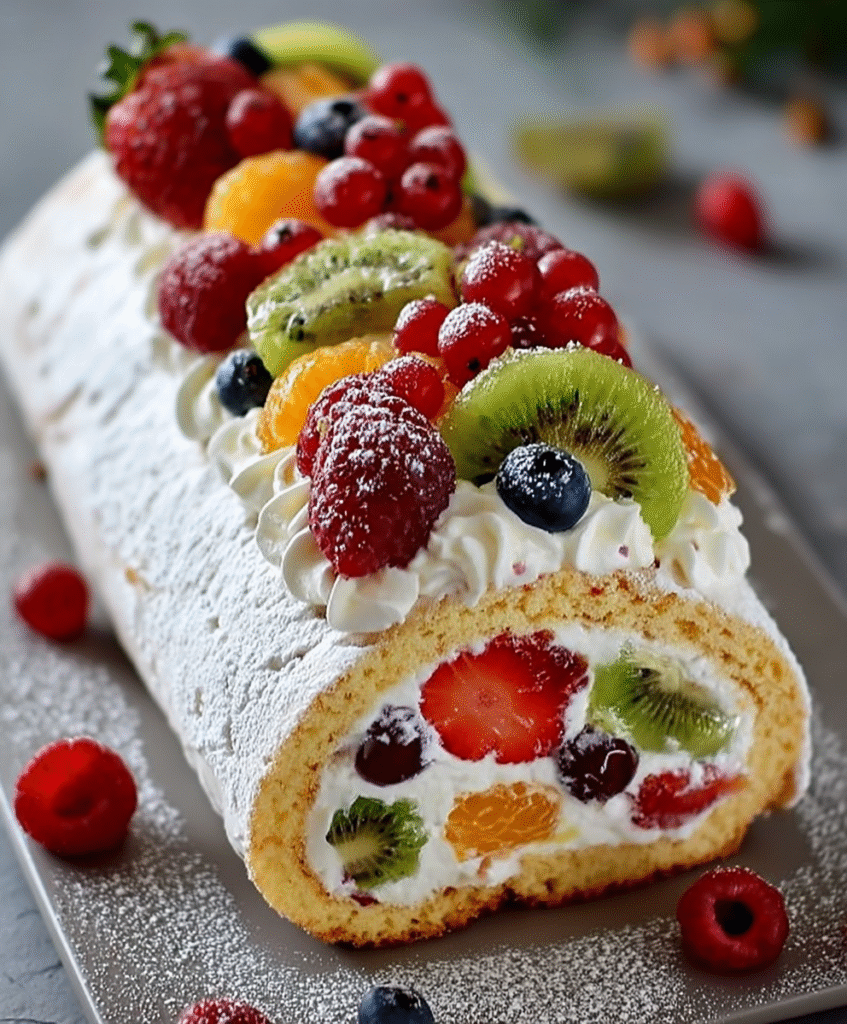 Swiss Roll aux Fruits Frais et Crème Chantilly