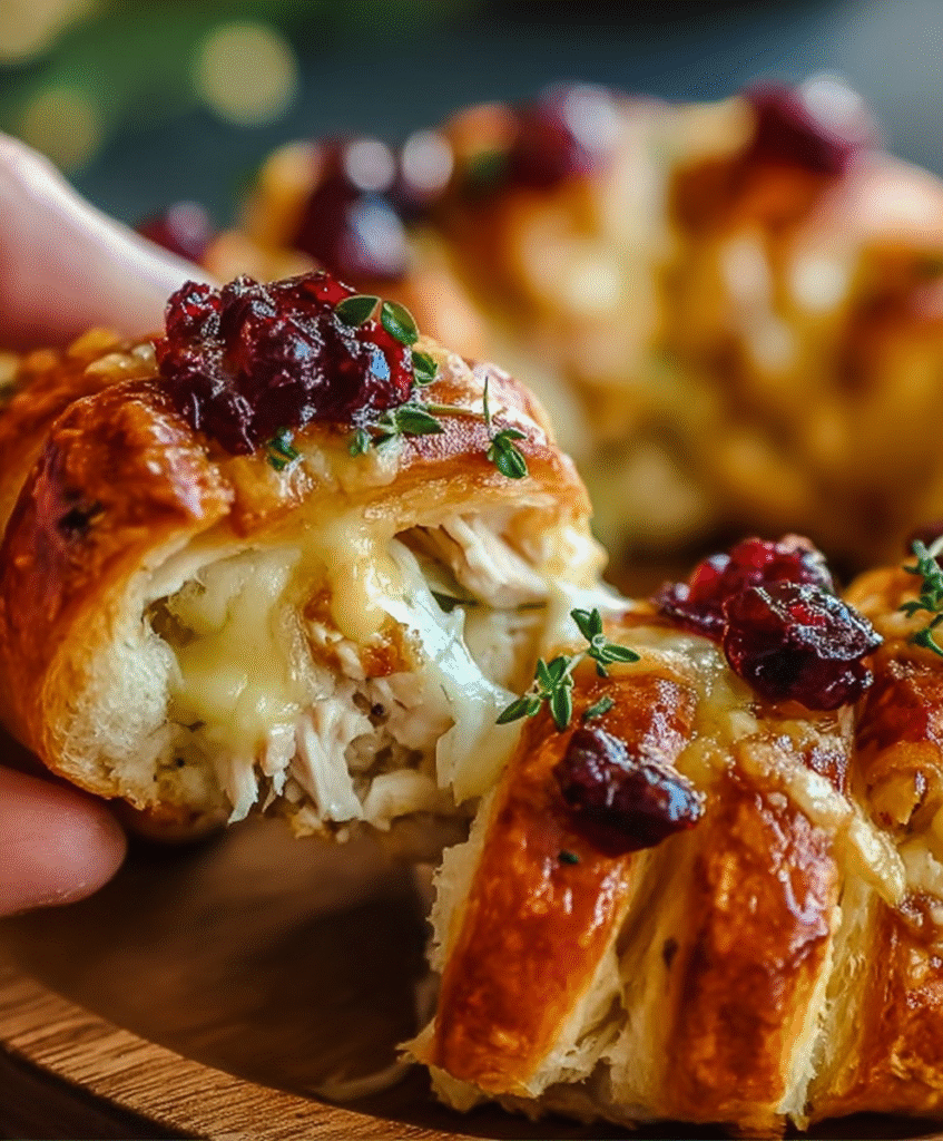 Turkey Cranberry Crescent Ring