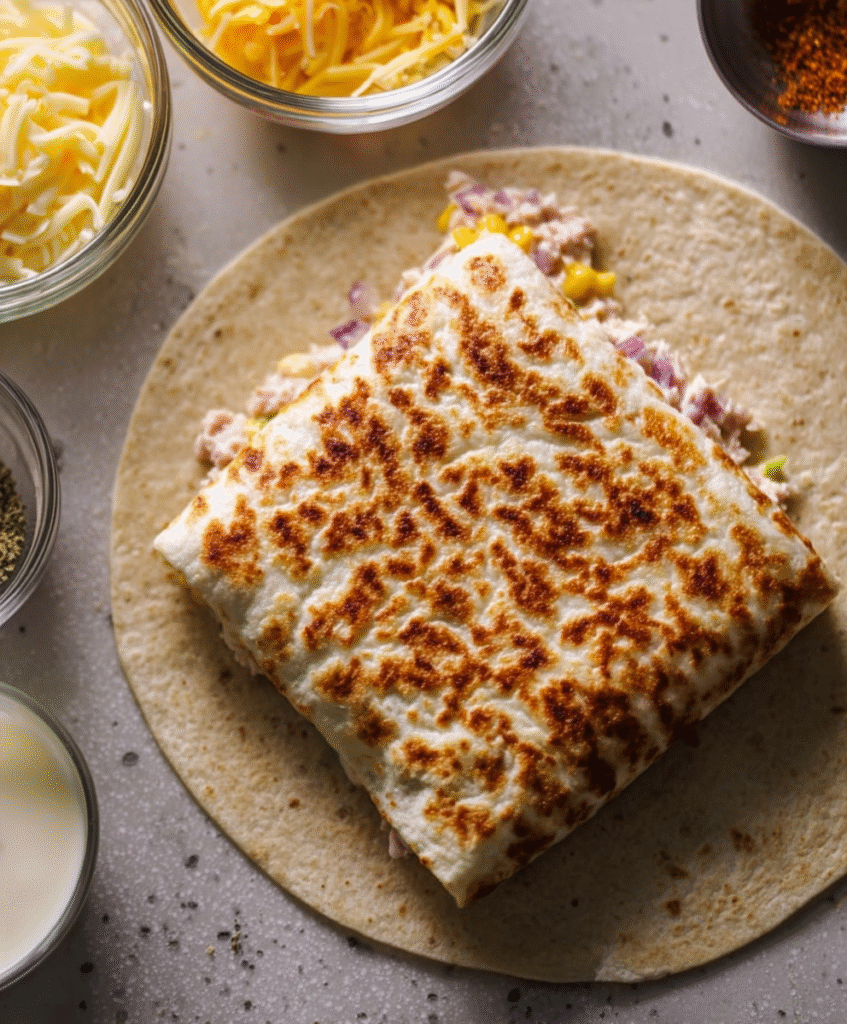 10-Minute Healthy Tuna Melt Wrap