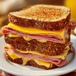 Air Fryer Grilled Ham & Cheese Stack
