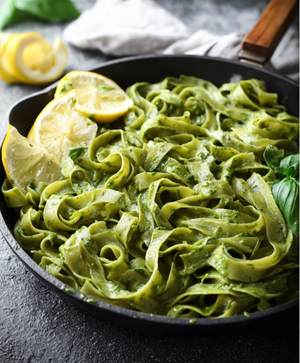 Avocado Lemon Pesto Pasta