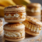 Bananas Foster Macarons with Caramel Center
