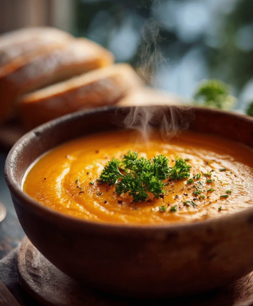 Candlelit Winter Window View Soup