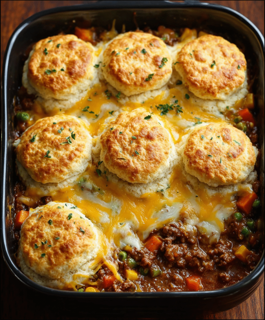 Cheddar Bay Ground Beef Cobbler