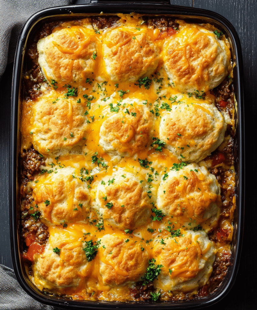 Cheeseburger Biscuit Bake