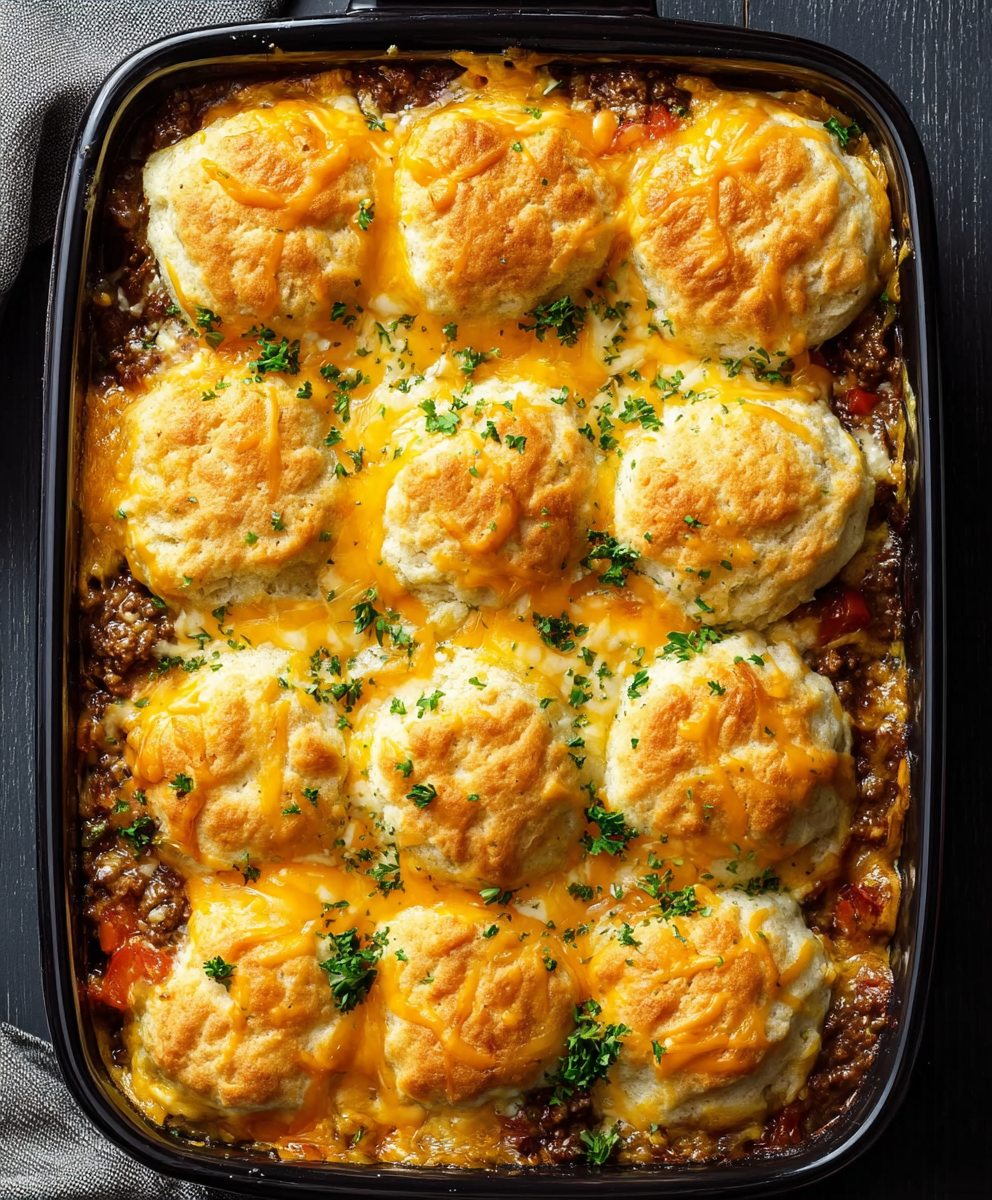 Cheeseburger Biscuit Bake