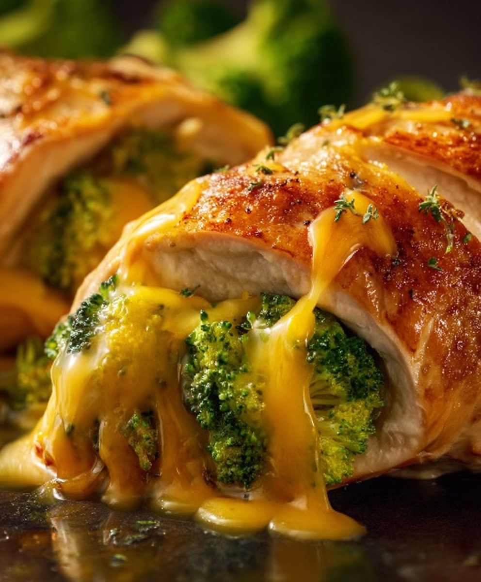 Cheesy Broccoli Stuffed Chicken Breasts