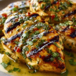 Cheesy Grilled Salsa Verde Pepper Jack Chicken