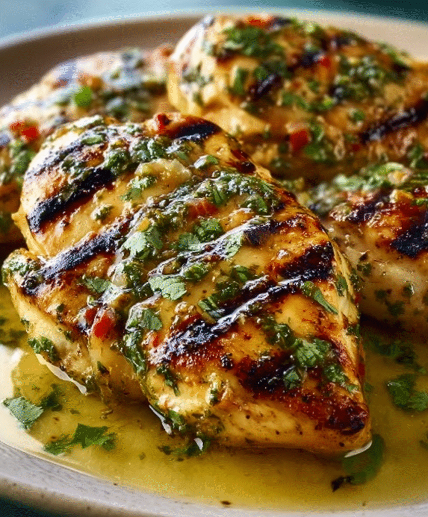 Cheesy Grilled Salsa Verde Pepper Jack Chicken