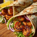 Chipotle Yogurt Shrimp Wraps