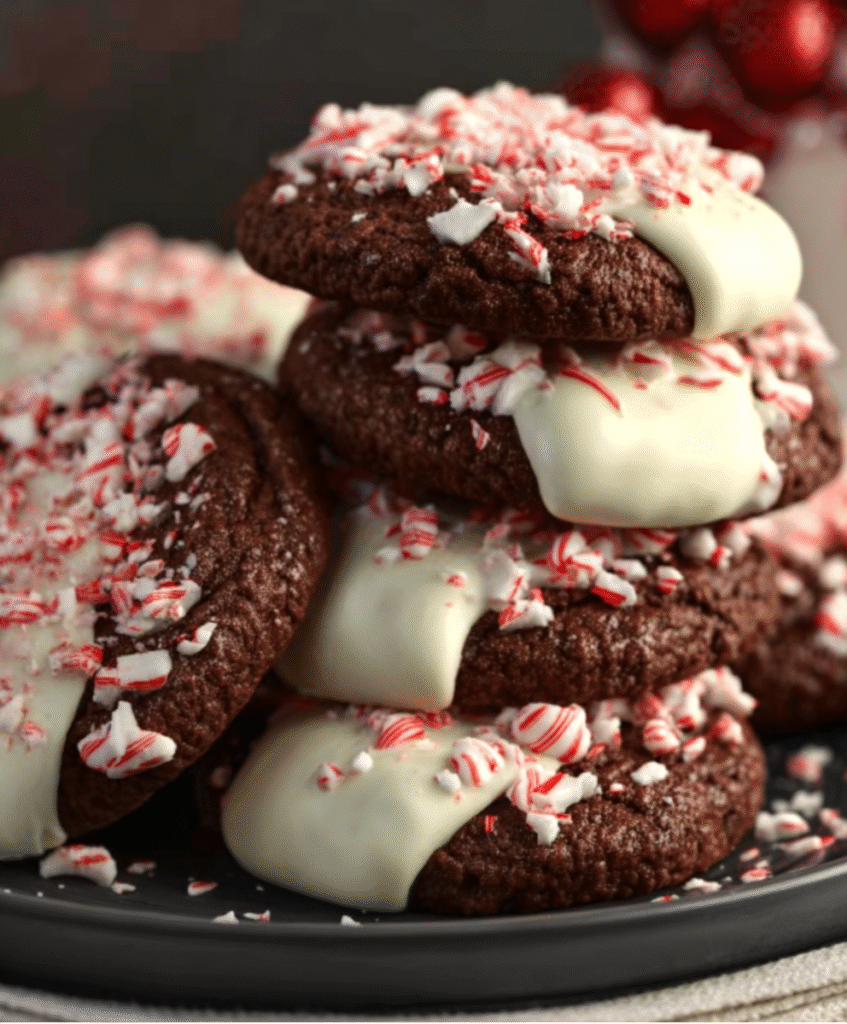 Chocolate Peppermint Holiday Cookies