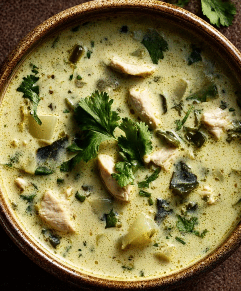 Cozy Roasted Poblano Cream Soup