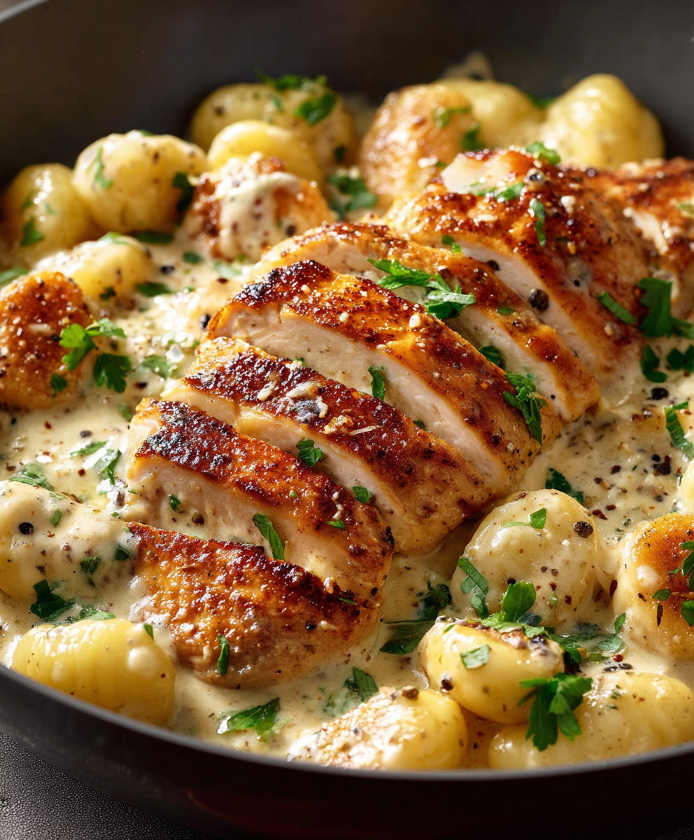 Creamy Asiago Chicken Gnocchi