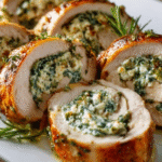 Creamy Herbed Ricotta Stuffed Chicken Rolls